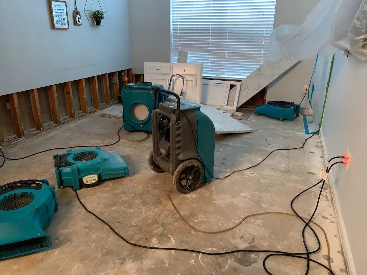 Dehumidifier in flood-cut room for Water Extraction & Removal in Milwaukie